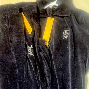 Ksubi velour zip up jacket and sweatpants